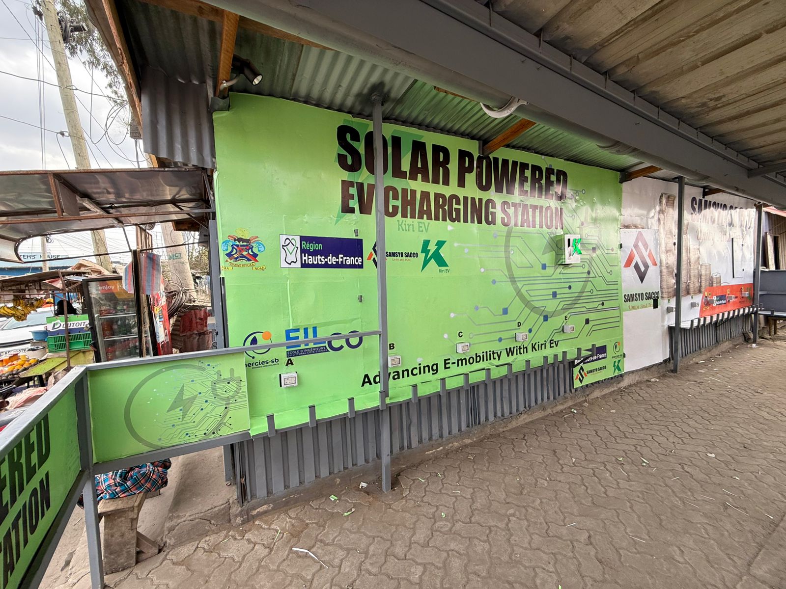 EV charging shed